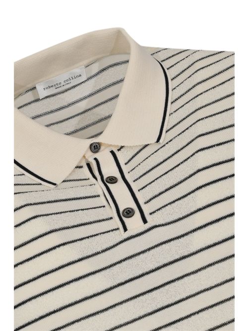 Polo in cotone a righe ROBERTO COLLINA | 261MYA4302402